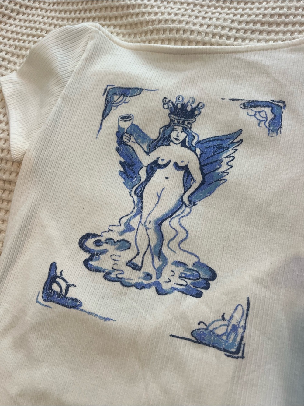 Kimchi Blue Graphic Low Back Baby Tee from Urban Outfitters - Picture 4 of 8